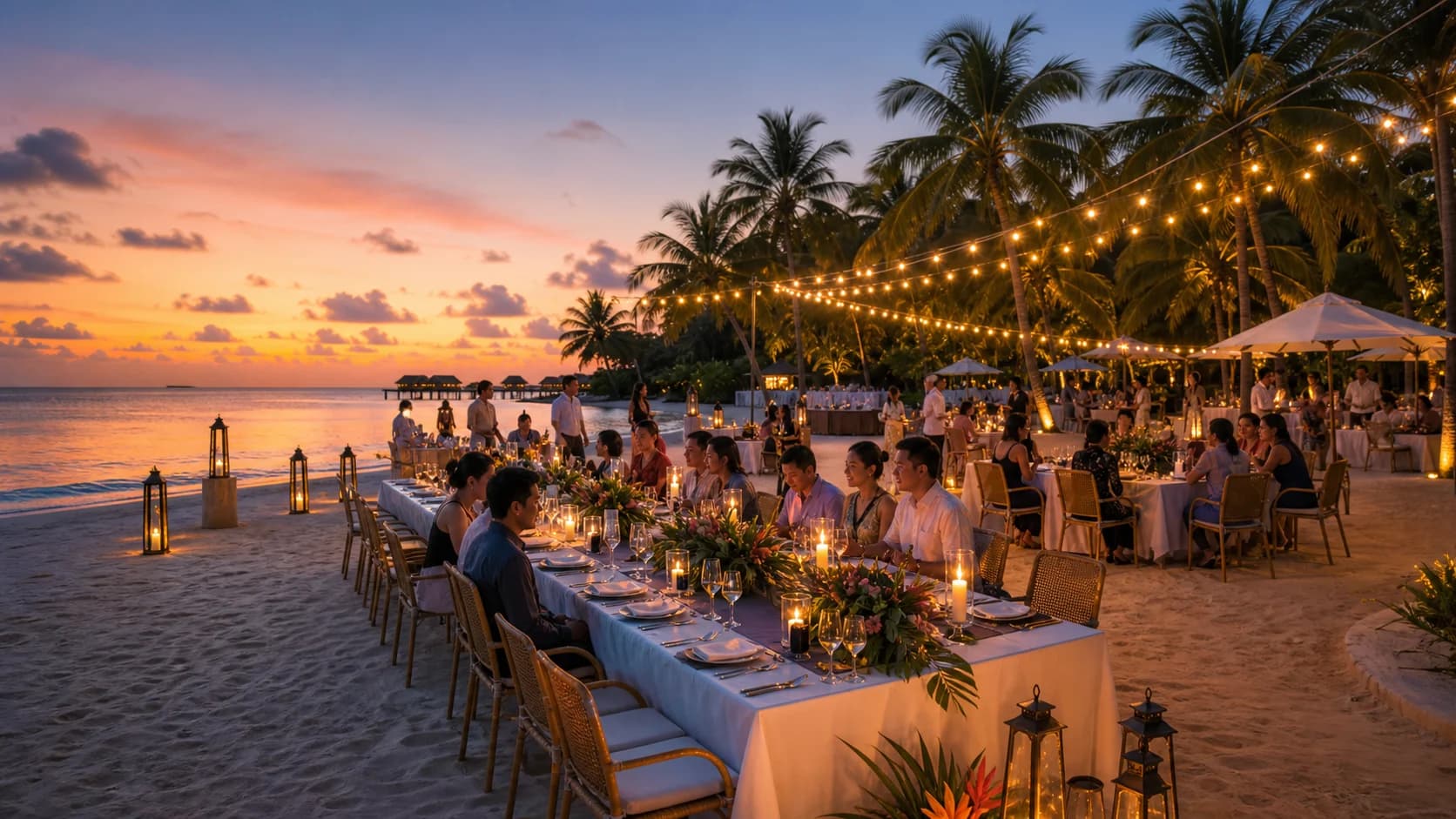 Private Beach Dinner & Gala สำหรับทริปองค์กรมัลดีฟส์