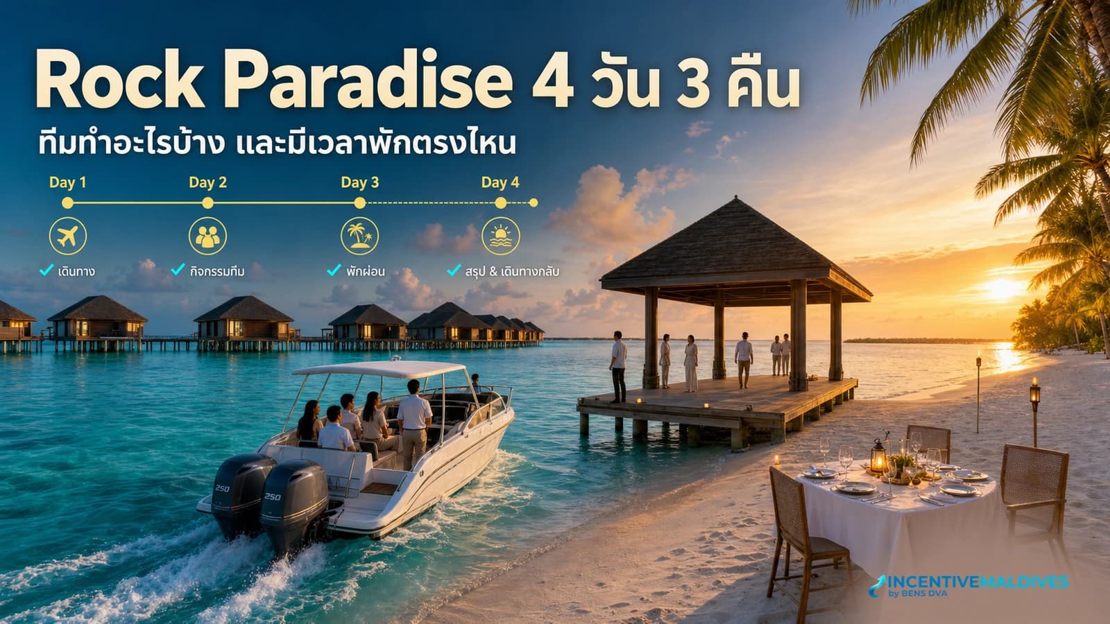 โปรแกรม Rock Paradise 4 วัน 3 คืน เจาะทุกวันว่าทีมได้ทำอะไรบ้าง