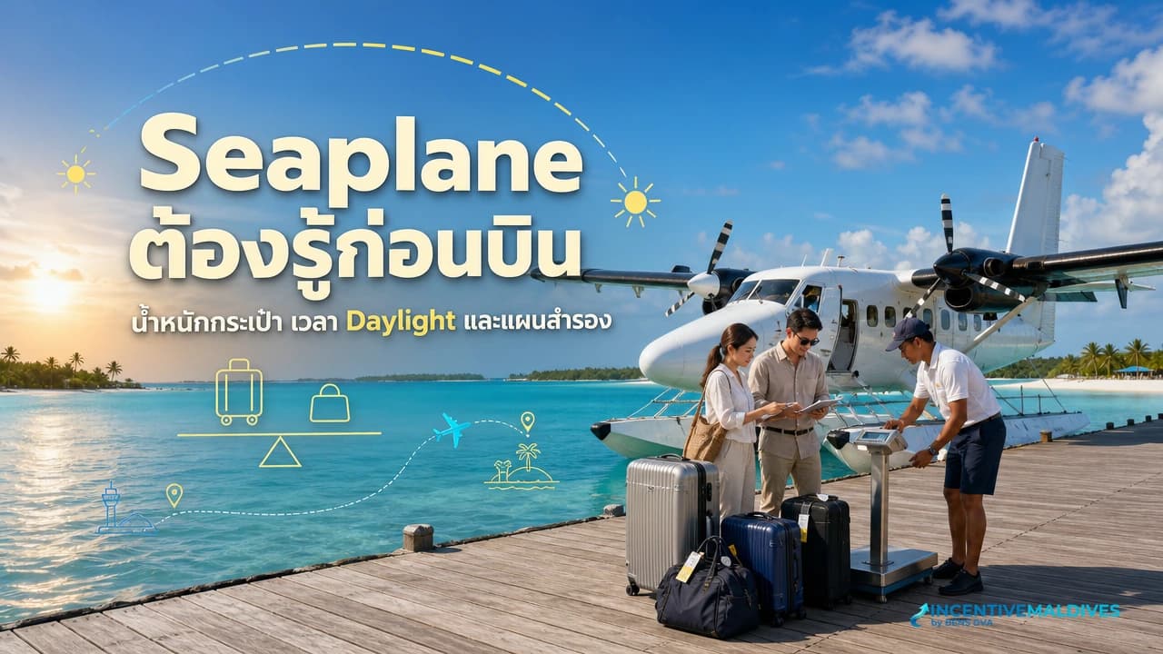 ภาพปกทีม HR ตรวจน้ำหนักกระเป๋าและช่วงเวลาบินที่ท่า seaplane มัลดีฟส์