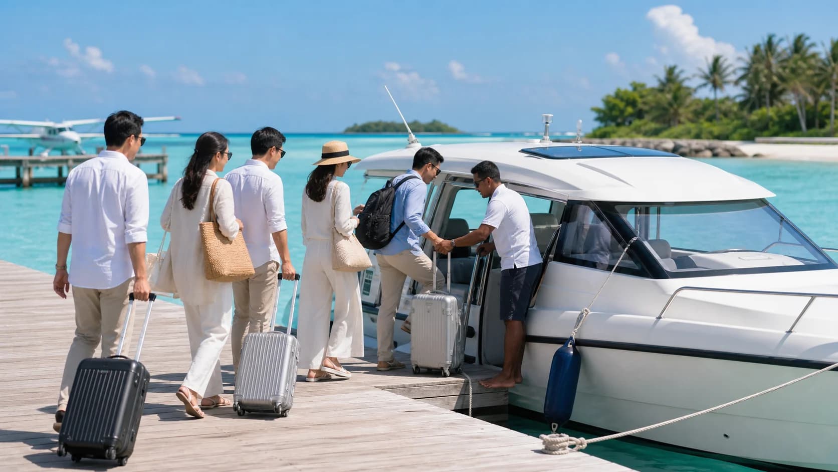Flight and Speed Boat Transfer สำหรับบริการทริปองค์กรมัลดีฟส์